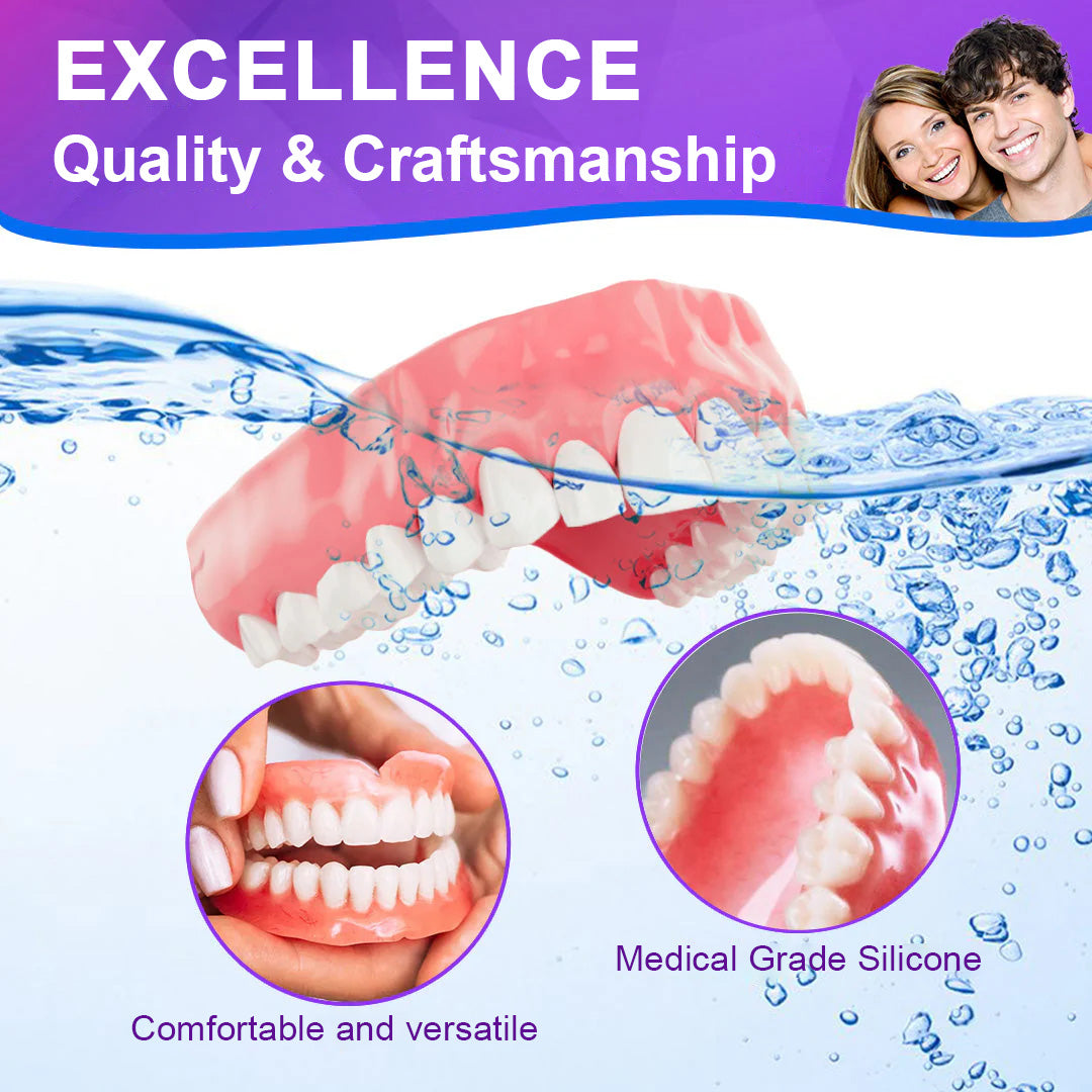 Experience Comfort with LOVILDS™ Silicone Lined Denture Set - (ADA Recommended)