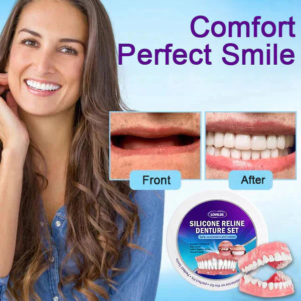 Experience Comfort with LOVILDS™ Silicone Lined Denture Set - (ADA Recommended)
