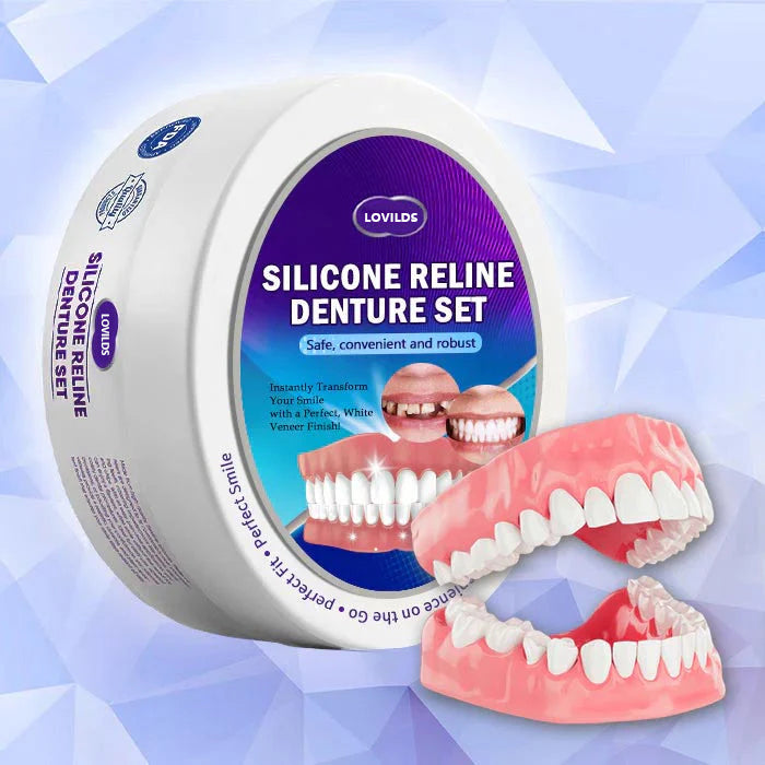 Experience Comfort with LOVILDS™ Silicone Lined Denture Set - (ADA Recommended)